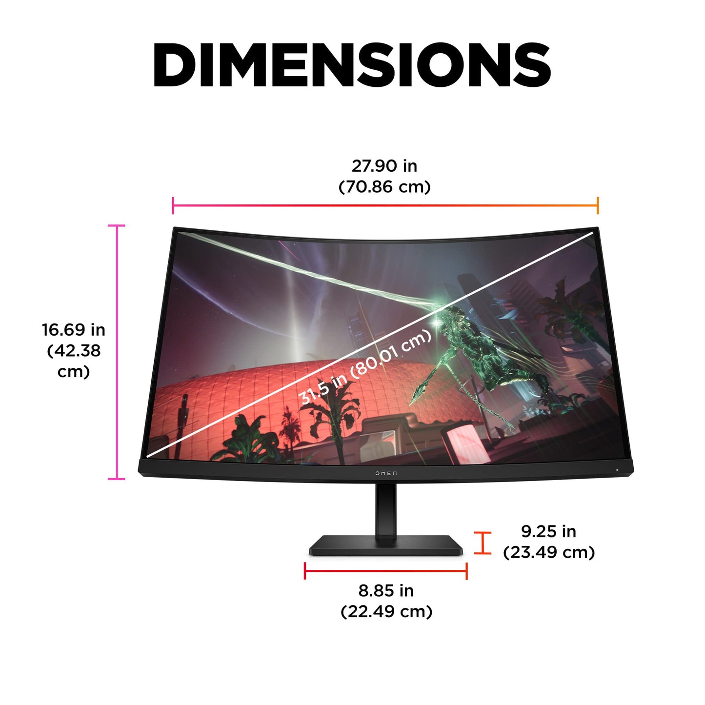 HP OMEN 34c Curved Monitor, 34'