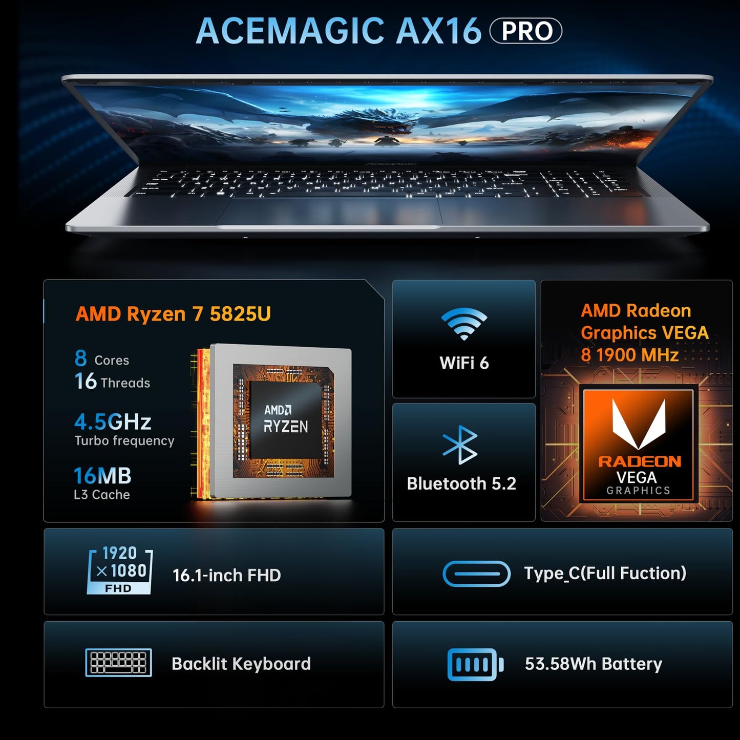 ACEMAGIC Newest Gaming Laptop Computer