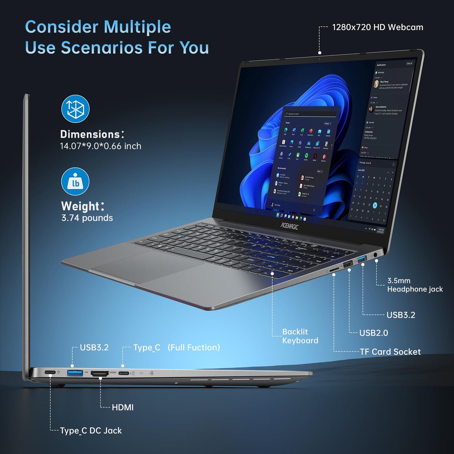 ACEMAGIC Newest Gaming Laptop Computer