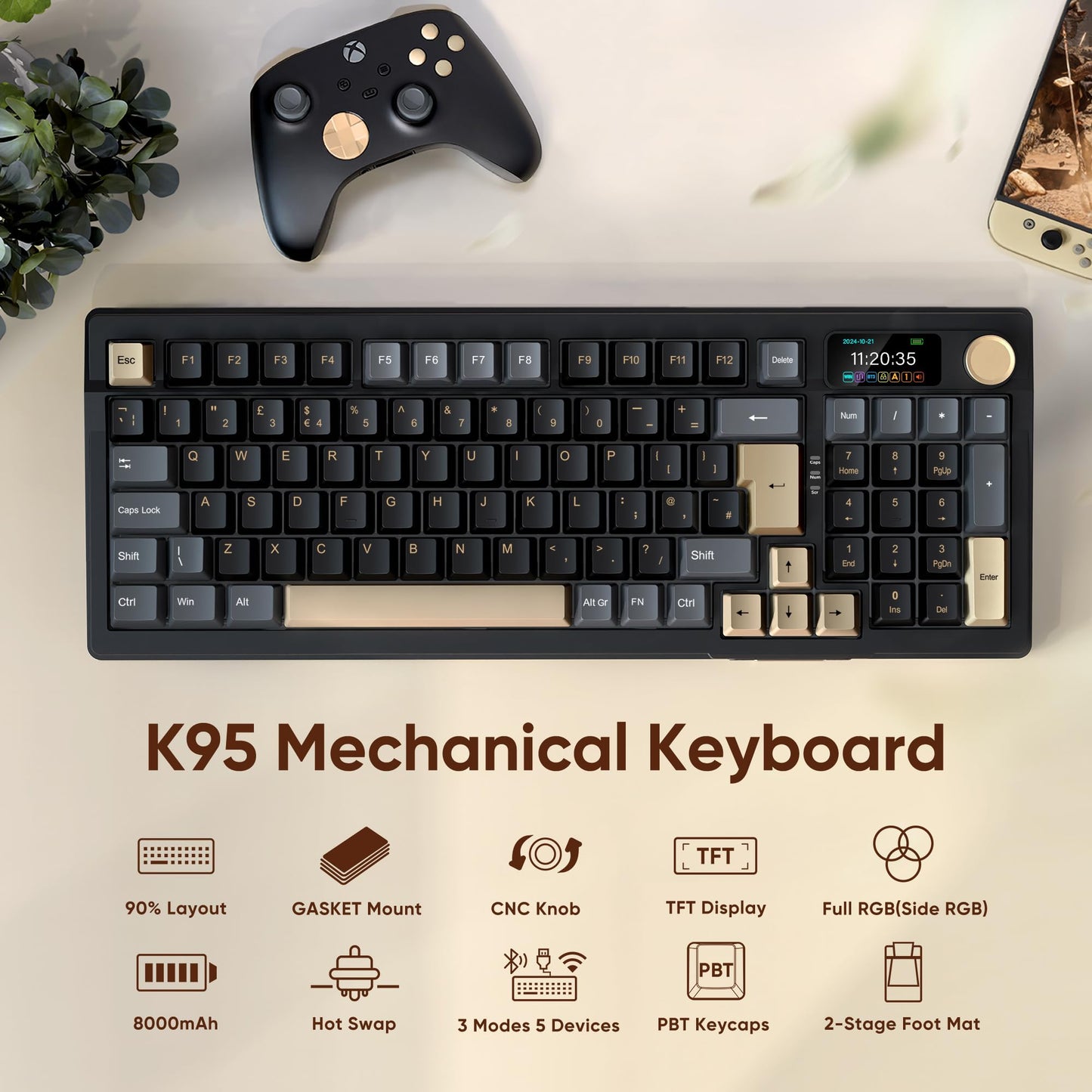 RedThunder K95 Wireless Mechanical Gaming Keyboard